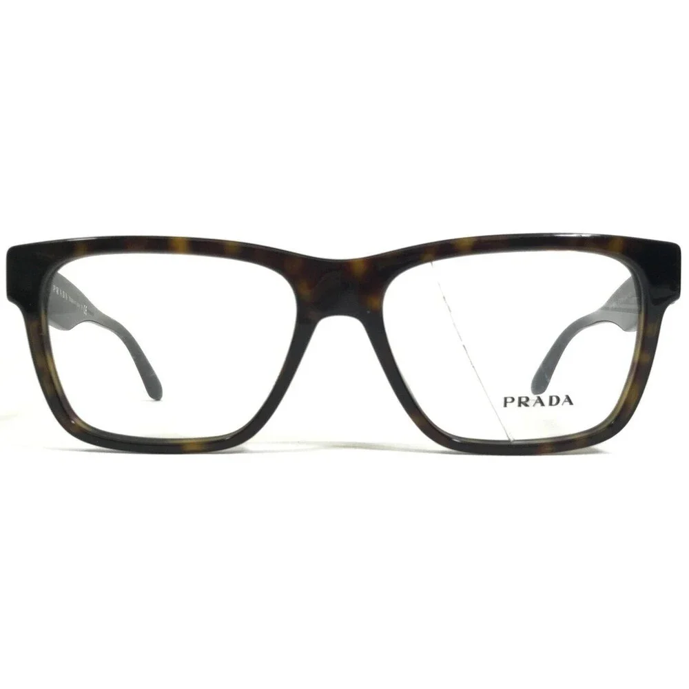 Prada Eyeglasses Frames VPR 16R-F 2AU-1O1 Black Burgundy Red Tortoise 53-16-140